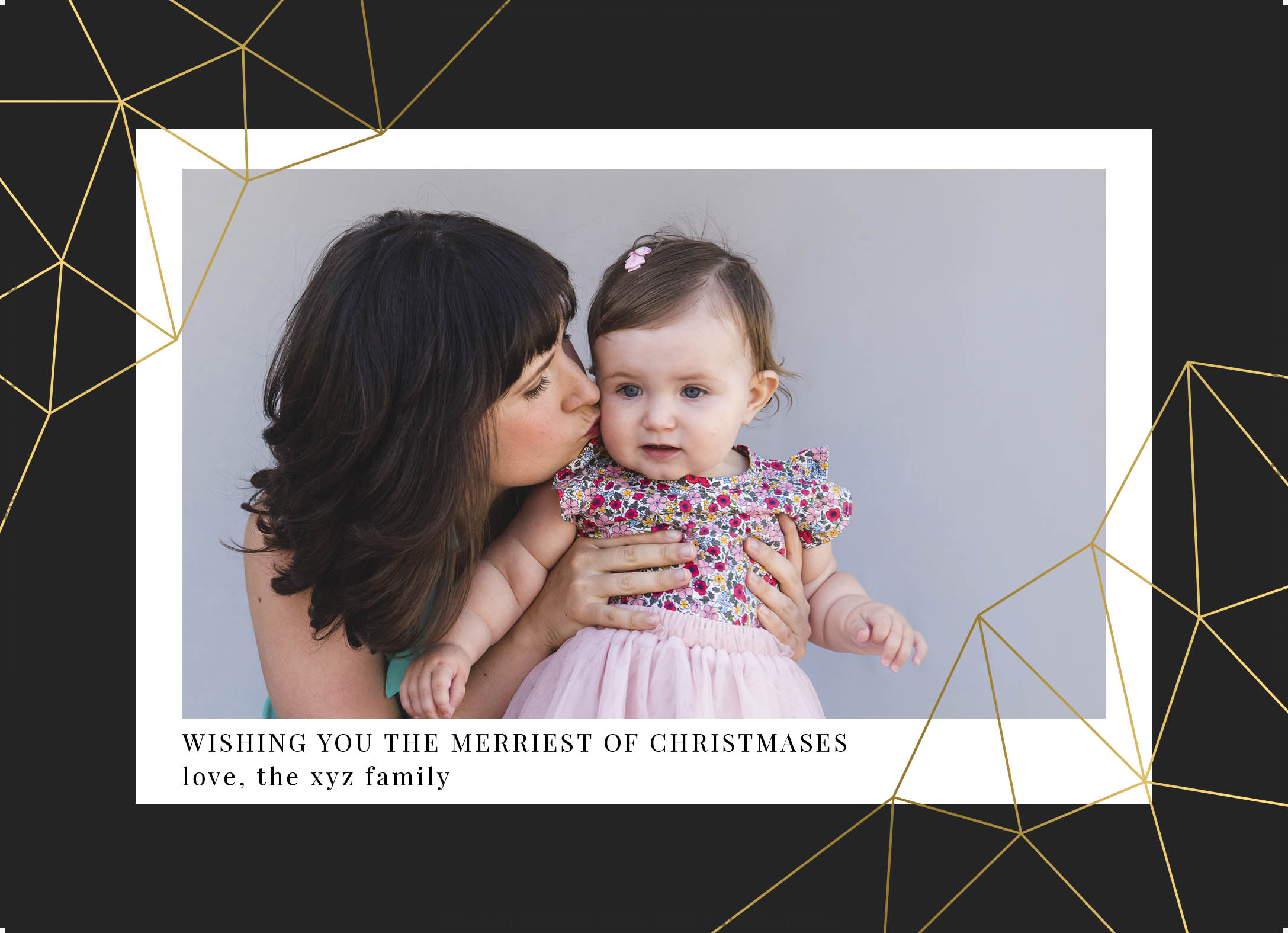 A mock up of a christmas card from an Edmonton photo session