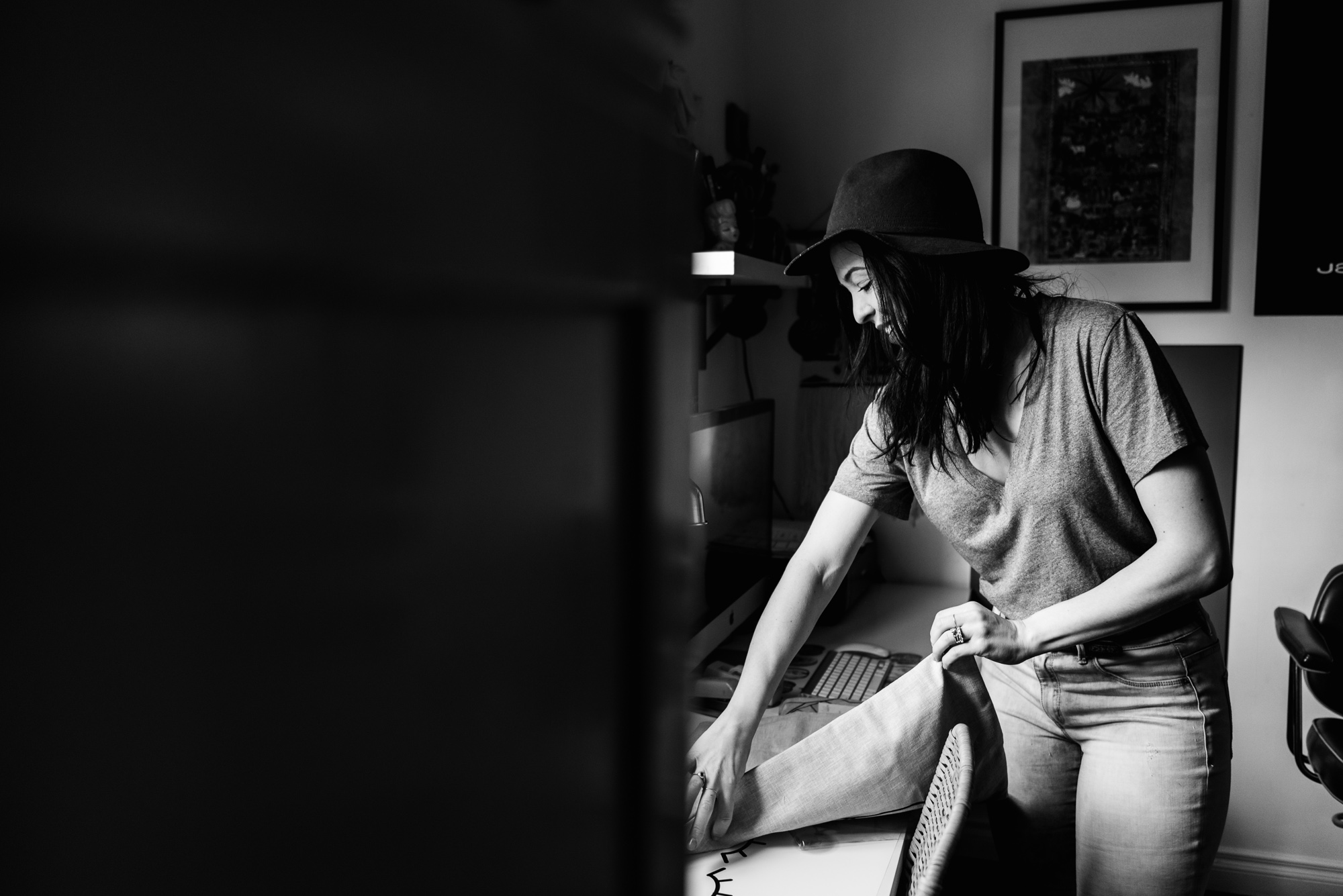A black and white portrait of Lindsay Mills, the founder of Ruby Thursday Collective