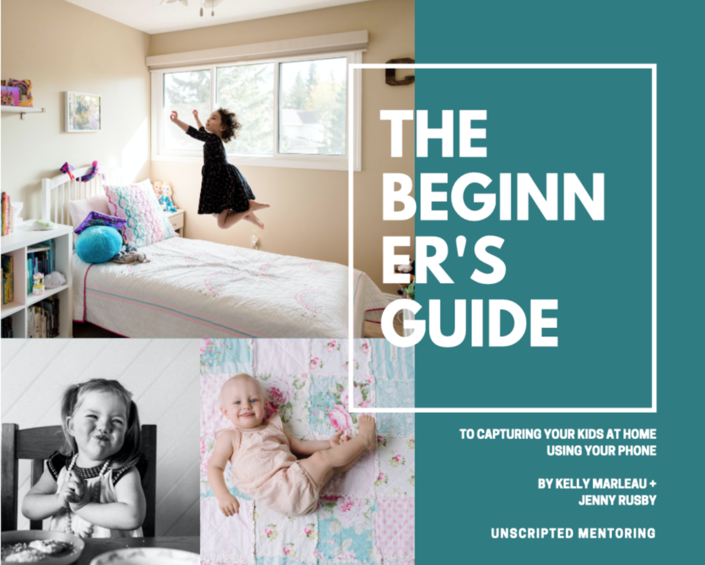 The beginner's guide to capturing your kids at home with your phone by Kelly Marleau of Fiddle Leaf Photography 